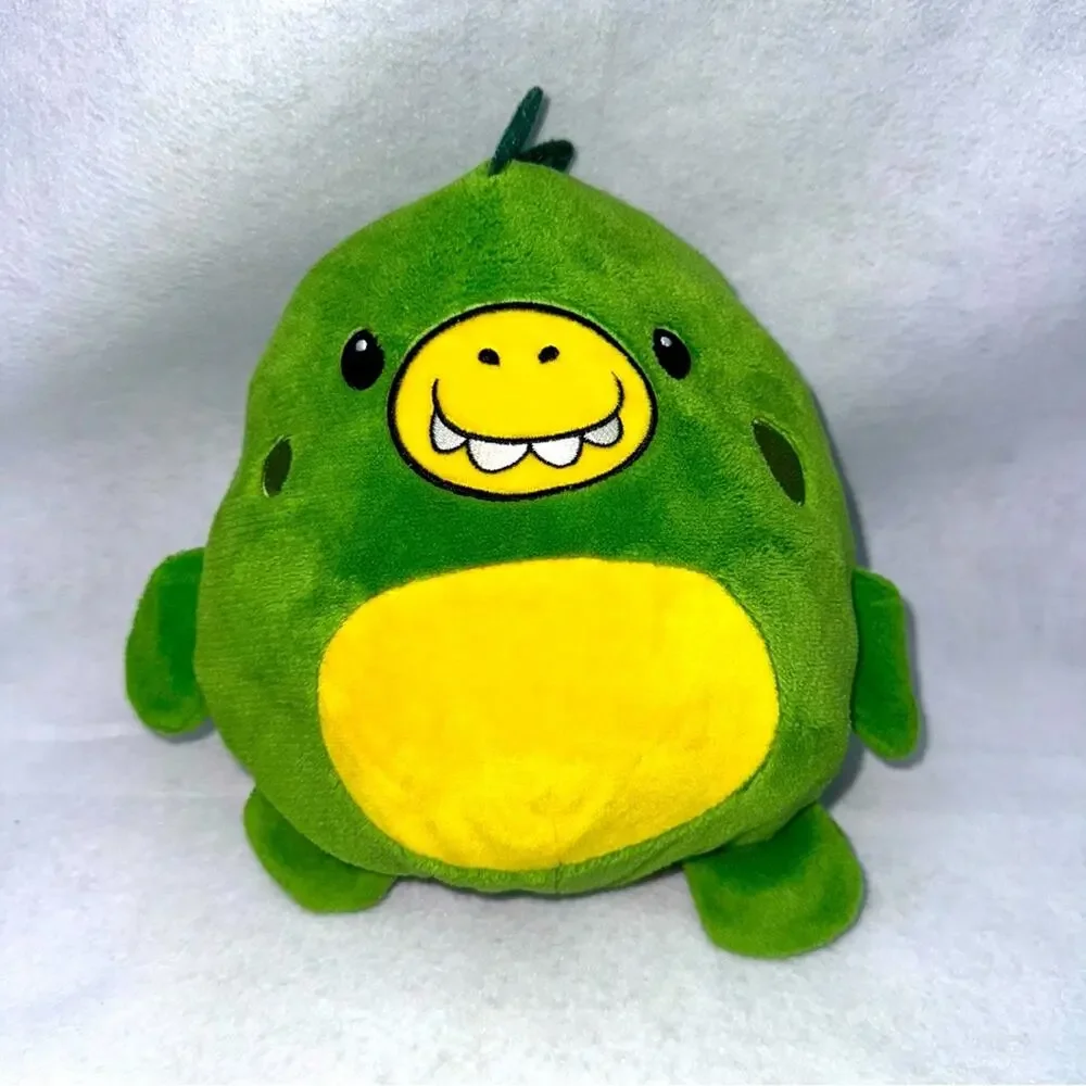 Huggle Pets Kids Green Dinosaur Hoodie Sweatshirt and Packable Plush Toy/Pillow